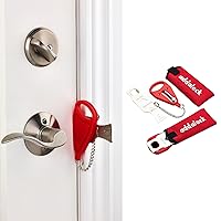 Addalock The Original Portable Door Lock for Travel & Home Security, 1-Piece Door Latch Lock for Houses, Apartments, Hotels, Motels, Dorms & AirBnBs - Lock The Door & Stay at Home or Away, 2 Pack