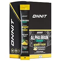 Alpha Brain Instant - Pineapple Punch Flavor - Nootropic Brain Booster Memory Supplement - Brain Support for Focus, Energy & Clarity - Alpha GPC Choline, Cats Claw, L-Theanine, Bacopa - 30ct