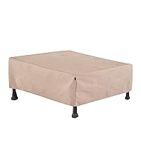 Modern Leisure 2928 Chalet Patio Coffee Table/Ottoman, Outdoor Cover (48 L x 25 D x 18 H inches) Water-Resistant, Beige