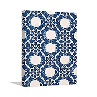 HaHciioo Blue Geometric Canvas Paintings Blue And White Labyrinth Trellis Canvas Wall Art Farmhouse Ready To Hang Canvas Pictures Art Wall Decorative For Aesthetic Room Bedroom Living Room 12x16 IN