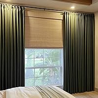TWOPAGES Isabella Cotton Polyester Linen Look Custom Curtain Drapery for Living Room, Bedroom, 1 Panel