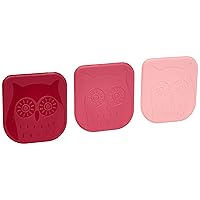 Tovolo Nylon Owl Set of 3 Pan, Reinforced Dishwashing Tool, Durable Plastic Dish Scrapers Safe for Nonstick Cookware & Cast Iron Skillets, Pink