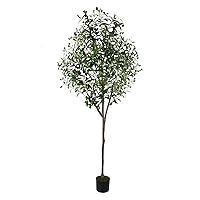 Artificial Olive Tree 6ft (71'') Fake Silk Perfect and Realistic Tall Artificial Plants, Suitable for Modern Living Rooms House Office Outdoor Garden & Housewarming Party Decor, 1080 Leaves