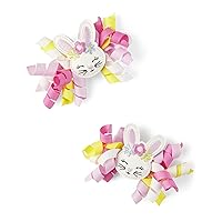 Gymboree,and Toddler Snap Clip 2-Pack Hair Accessories,Pink Bunny 2-Pack,One Size