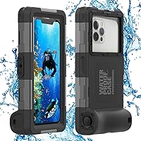 Waterproof Underwater Snorkeling Diving Phone Case for iPhone 15/14/13/12/11 Pro Max Mini Xr/X/Xs and Samsung Galaxy S24/S23/S22/S21 Ultra Plus Professional [15m/50ft] Photo Video Cover (SG Black)