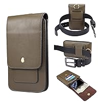 Premium Leather Belt Holster Phone Holder with Clip for iPhone Xs Max,11 Pro Max,12(5.4)/ 12(6.1),6s Plus, 7 Plus, 8 Plus,for Samsung Galaxy Note10,s20,s10,s10e,S9,S8,S7,S7edge for Men Purse