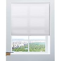 Calyx Interiors Cordless Honeycomb 9/16-Inch Cellular Shade, 34-Inch Width by 60-Inch Height, Light Filtering White
