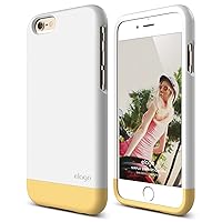 elago iPhone 6 Case, [Glide Limited-Edition][White/Creamy Yellow] - [Mix and Match][Premium Armor][True Fit] – for iPhone 6 Only