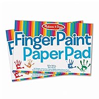 Melissa & Doug Finger Paint Paper Pad (12 x 18 inches) - 50 Sheets, 2-Pack - FSC Certified