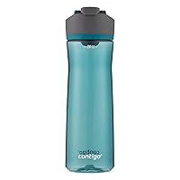 Contigo Cortland Spill-Proof Water Bottle, BPA-Free Plastic Water Bottle with Leak-Proof Lid and Carry Handle, Dishwasher Safe, Spirulina 24oz