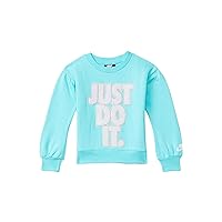 Nike Little Girls Blue Just Do It Sweatshirt Sweat Shirt Top