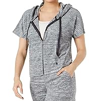 Ideology Women's Cropped Hoodie, Hy Charcoal Heather, Medium