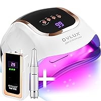 Professional Nail Care Set: 208W LED Nail Lamp with 66 LED Beads & 45000 RPM Nail Drill Machine, Quick-Drying UV Light with 4 Timers, LCD Display, Rechargeable Battery, Ideal for Acrylic & Gel Nails -