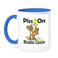 3dRose Piss On Bladder Cancer Awareness Ribbon Cause Design - Mugs (mug_115793_11)