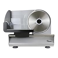 FSOP-150, Electric Food Slicer, Gray, Aluminum with 7.5 inch Stainless Steel Blade, 150 watts