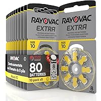 Rayovac Extra 80-PACK Hearing Aid Batteries Featuring Sound Fusion™ Technology | Size 10