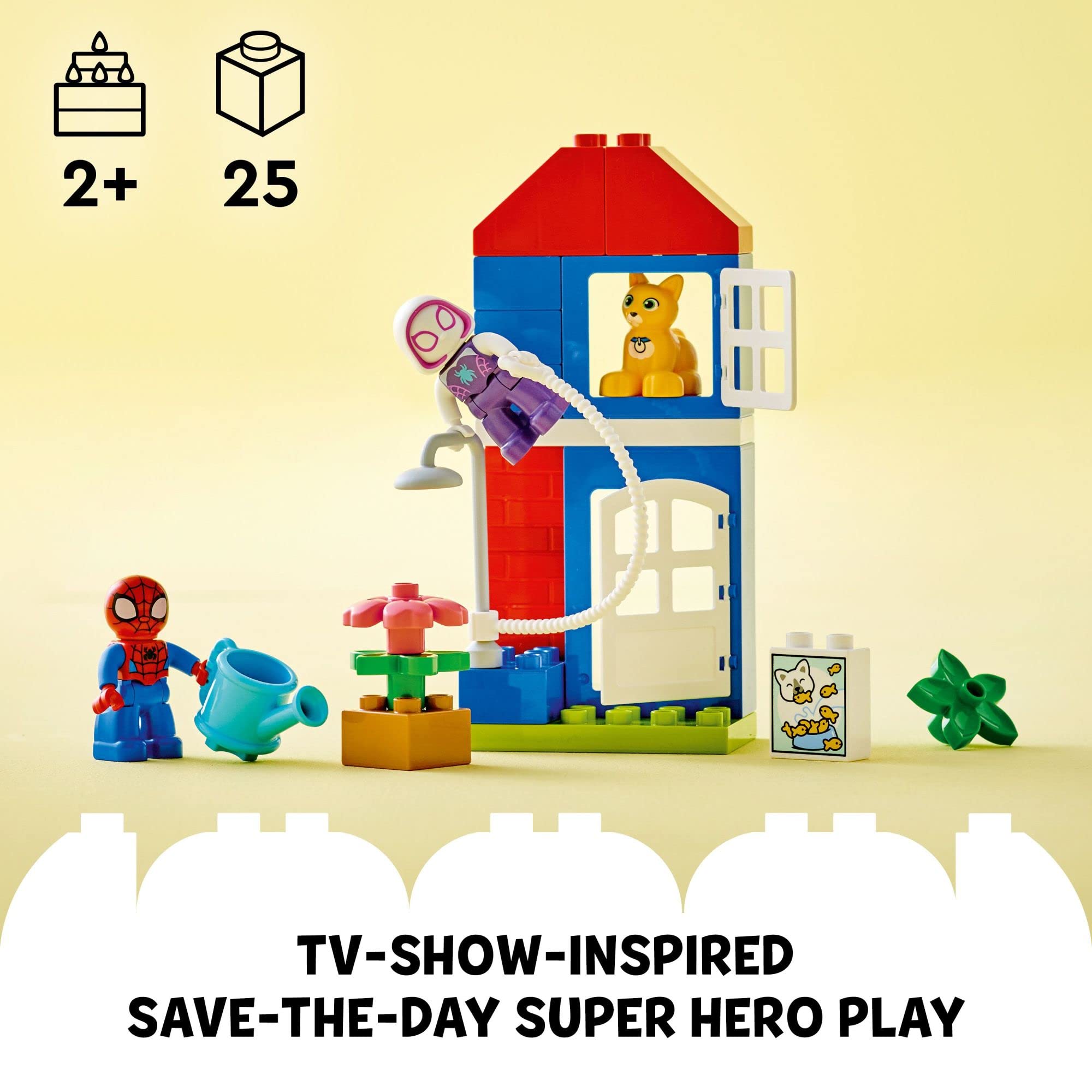 LEGO DUPLO Marvel Spider-Man’s House 10995, Spiderman Toy for Toddlers, Boys, and Girls, Spidey and His Amazing Friends Super Hero Set