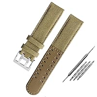 SERDAS Canvas leather strap is suitable for Hamilton Khaki field watch H68201993 H7060596 For Seiko strap 20mm 22mm buckle