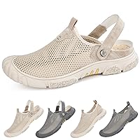 Men's Outdoor Mesh Trail Shoes for Hiking,Walking Slip-on Summer Sports Shoes,Casual Beach Mens Orthopedic Slippers
