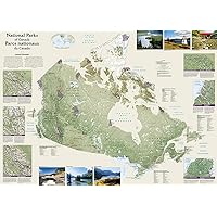 National Geographic Canada National Parks Wall Map - Laminated (42 x 30 in) (National Geographic Reference Map)