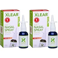 Xlear Nasal Spray, Natural Saline Nasal Spray with Xylitol, Nose Moisturizer for Kids and Adults, 1.5 fl oz (Pack of 2)