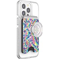 PopSockets Phone Wallet with Expanding Grip, Phone Card Holder, Wireless Charging Compatible, Wallet Compatible with MagSafe® - Starbright