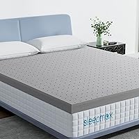 Sleepmax Firm Mattress Topper 4 Inch King Size - Extra Firm Memory Foam Mattress Topper for Pain Relief - Ventilated High Density Foam Bed Topper - Bamboo Charcoal Infusion