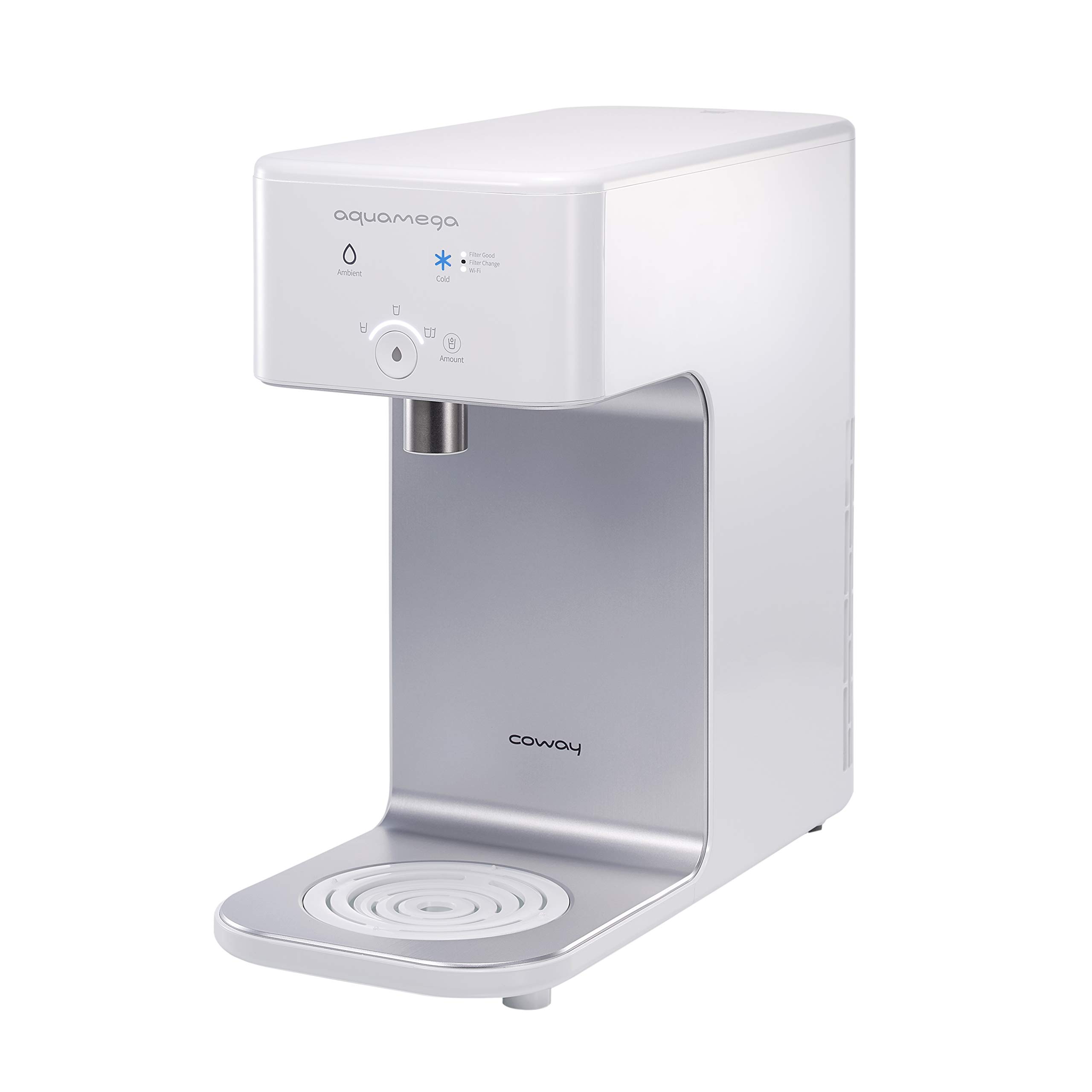 Coway Aquamega 200C Countertop Water Purifier with a cold-water setting, a new advanced filter, and Coway Io-Care app connectivity,White,16.5 x 7.1 x 14.7