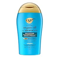 OGX Renewing + Argan Oil of Morocco Shampoo, Damage Repairing Shampoo & Argan Oil to Cleanse & Help Strengthen & Repair Damaged Hair, Travel Size, TSA-Complaint, 3 fl. oz