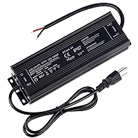 LED Driver 250W 12V, Waterproof IP67 LED Transformer,LED Power Supply 110V AC to 12V DC Low Voltage Output with 3-Prong Plug 3.3 Feet Cable for LED Light, Computer Project, Outdoor Light