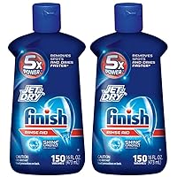 Finish Jet-Dry Rinse Aid, 16oz, Dishwasher Rinse Agent & Drying Agent (Pack of 2)