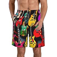 Green Palm Leafs Men's Beach Shorts â€“ Quick Dry, Soft Light Loose Leisure Summer Clothing, Fashionable Breathability