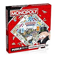 Winning Moves Edinburgh Monopoly 1000 Piece Jigsaw Puzzle Game, Piece Together Arthur’s Seat to Edinburgh Zoo, Princes Street Gardens and The Legendary Edinburgh Castle, Gift for Ages 10 Plus