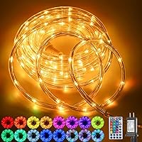 26ft 160LED Waterproof Color Changing Rope Lights,Indoor Outdoor 16 Colors Changing Led Rope Lights with Remote for Outside, Deck, Patio, Pool, Camping, Bedroom, Landscape Lighting Decorations