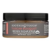 Soothing Touch Organic Herbal Brown Sugar Scrub, Tuscan Bouquet, 8 Oz
