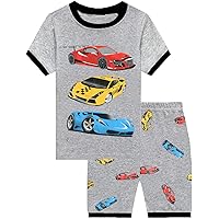 Little Hand Boy Pajamas Set Short Pjs Toddler Monster Truck Sleepwear Cotton Excavator Jammies Summer Clothes 2-7 Years