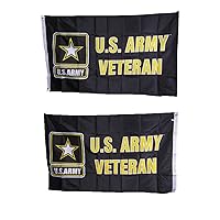 3x5 U.S. Army Veteran Star Heavy Duty Polyester Nylon 200D Double Sided Flag Grommets House Banner Double Stitched Fade Resistant Premium Quality