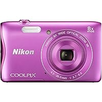 Nikon COOLPIX S3700 Digital Camera with 8x Optical Zoom and Built-In Wi-Fi (Pink)