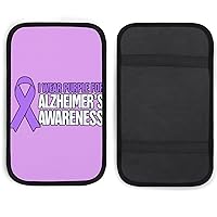 Alzheimer's Disease Awareness Novel Car Center Console Cover Armrest Cushion Waterproof Seat Box Protector Pad Decor