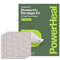 Bioelectric Bandage Kit for Wound Care & Healing – Single Layer Includes Wound Hydrogel, Suits Sensitive Skin & Can Be Cut to Fit – for Cuts, Abrasions, Blisters, Burns – 3-Pack, 4” x 4”
