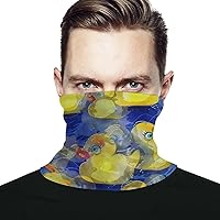Yellow Rubber Ducks Soft Face Mask Neck Gaiter Warmer Face Cover Soft Scarf Cooling Bandanas Headwear