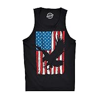 Mens Eagle in Flag Fitness Tank Awesome Fourth of July Graphic Tanktop for Men