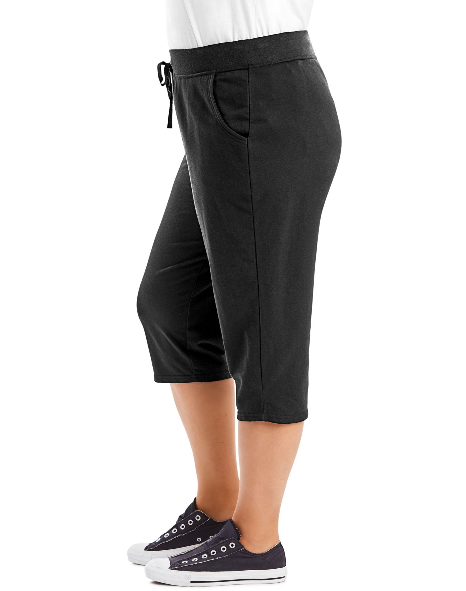 Just My Size Women's Sweatspants, French Terry Capris with Pockets, JMS Women's Capri Pocket Sweatpants