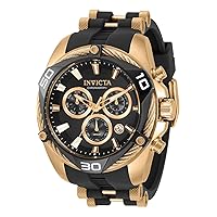 Invicta Men's Bolt 50mm Stainless Steel, Silicone Quartz Watch, Rose Gold (Model: 31316)