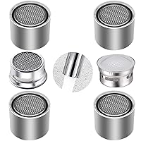 4 Piece Kitchen and Bathroom Faucet Aerators, 2 Pcs Aerator Filter Replacement Parts with Brass Housing 55/64