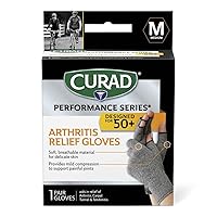 CURSR19400MDH Performance Series 50+ Arthritis Reilef Glove, Aids in Arthritis, Carpal Tunnel & Tendonitis, Breathable, Soft, Mild Compression, 1 Pair, Medium