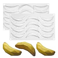 12-Cavity Banana Silicone Mold Mousse Cake Decorating Mold Baking Tool For Making Chocolate Candy Soap Dessert Banana Silicone Mold Mousse Cake Dessert Baking Decorative Mold