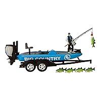 Big Country Toys - Fishing Toy Playset - Kids Fishing Set with Toy Boat - 10-Piece Fishing Set