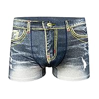 Men's Underwear Covered Waistband Boxer Briefs Low Waist Bulge Pouch Boxer Brief Comfortable Soft Quick Dry Underwear Trunks