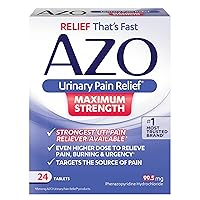 Urinary Pain Relief Maximum Strength | Fast relief of UTI Pain, Burning & Urgency | Targets Source of Pain | #1 Most Trusted Brand | 24 Tablets